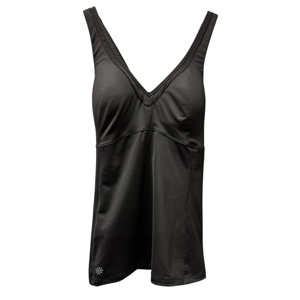 Athleta Tank Womens Medium Be Bold Support Black Mesh Back Pullover Activewear